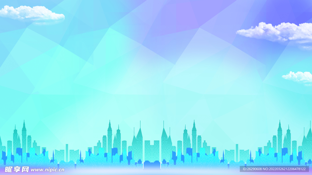 文明城市社区蓝色背景展板