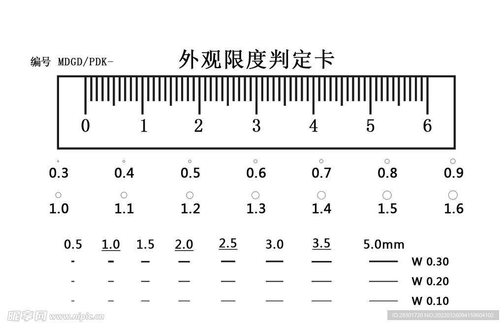 标尺判定卡