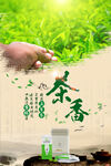 茶叶茶香春茶上市海报设计
