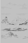 水墨山