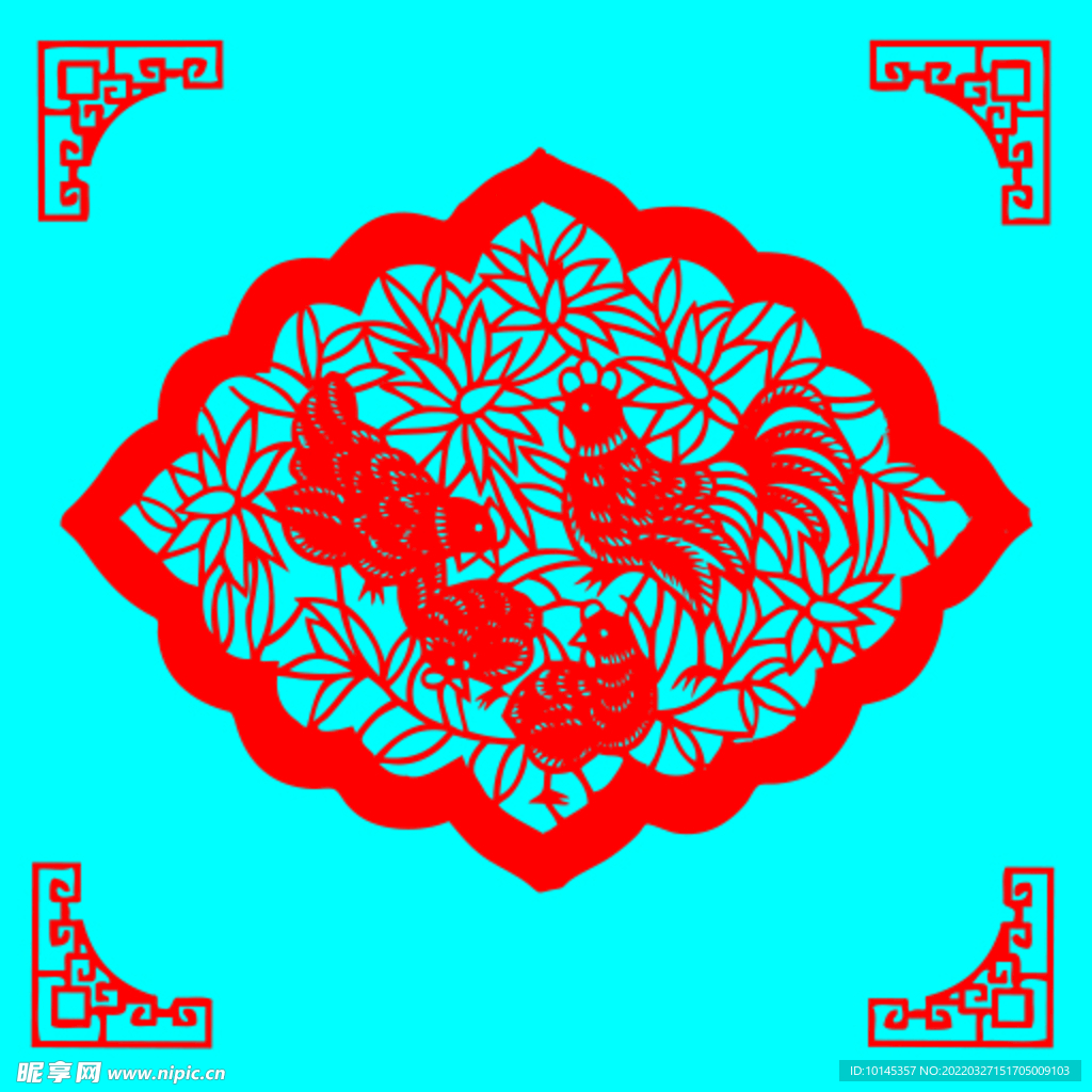 鸡剪纸