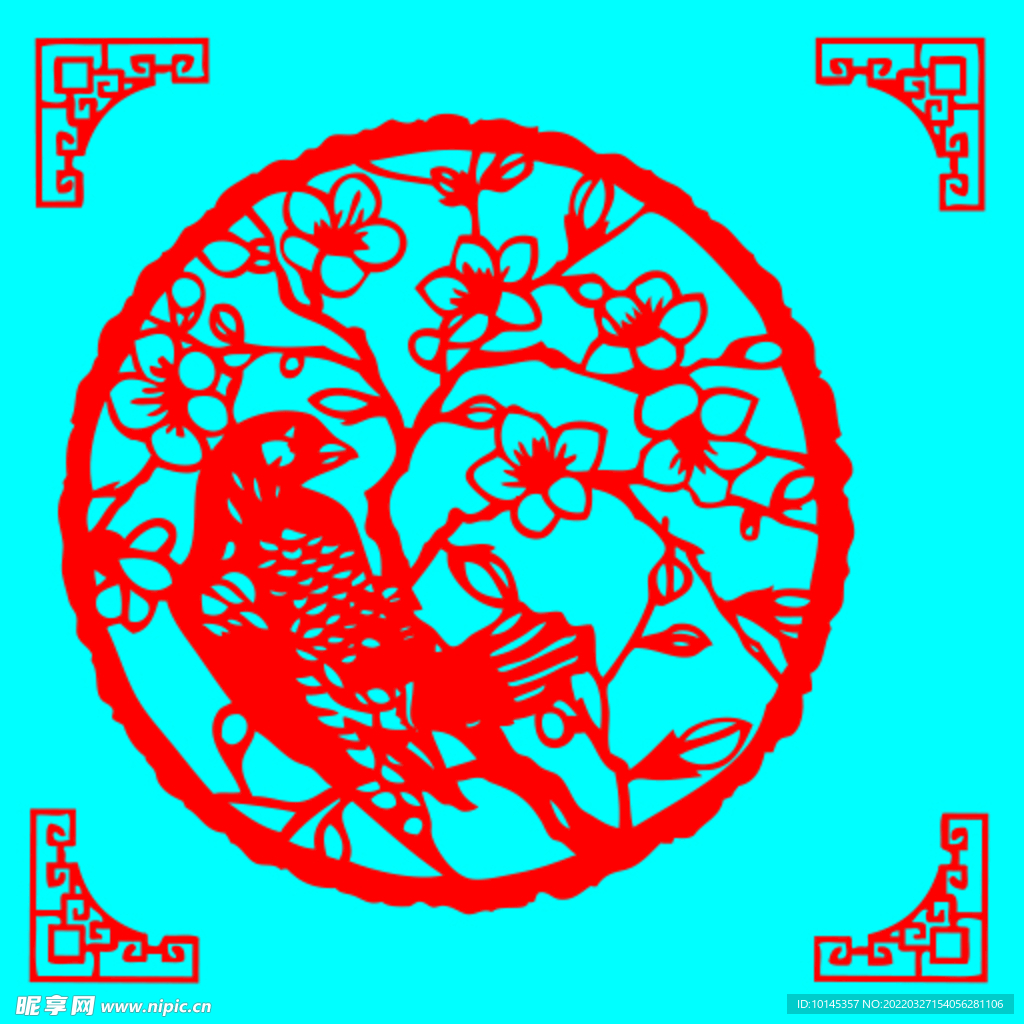 花鸟剪纸