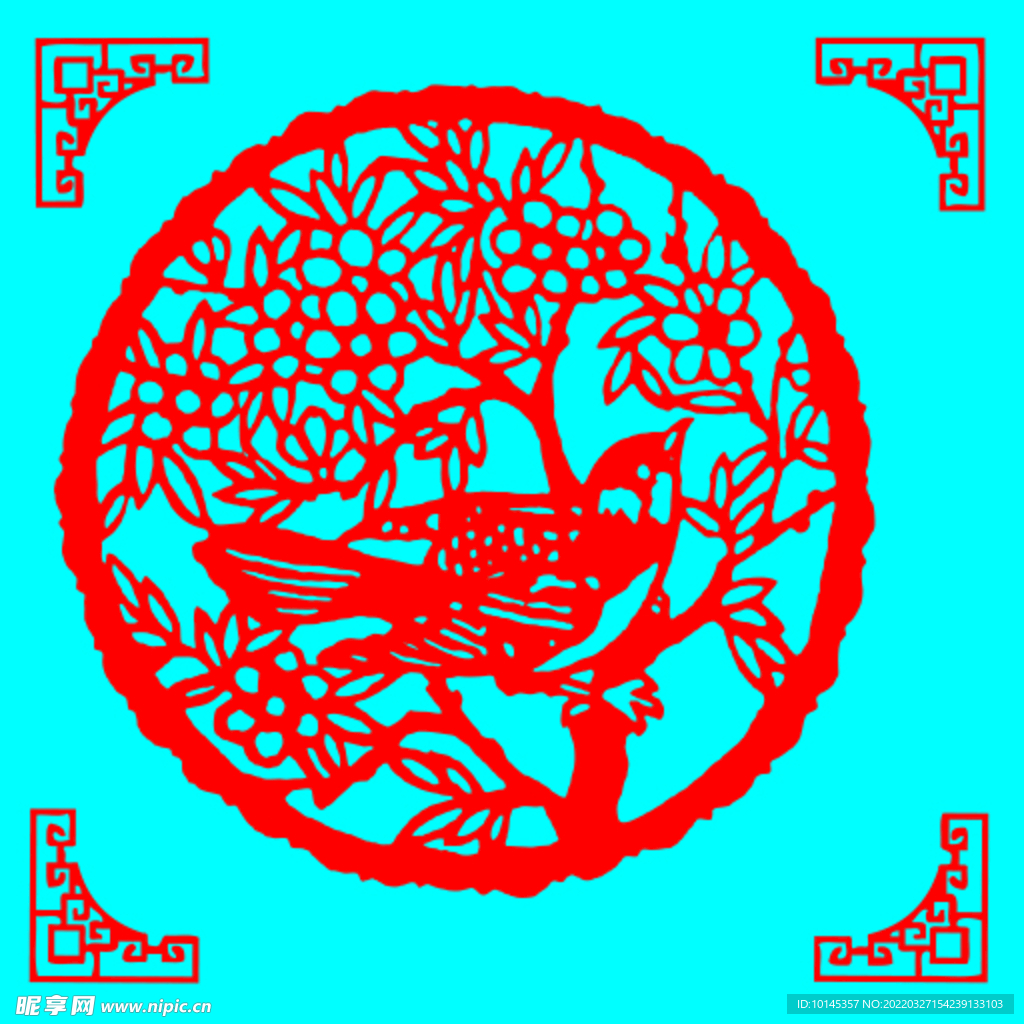 花鸟剪纸