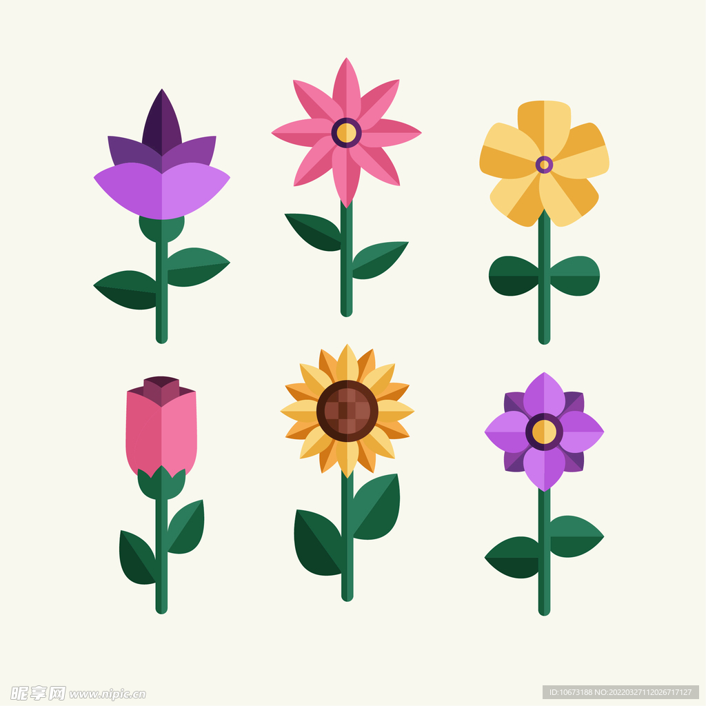各种花朵手绘 