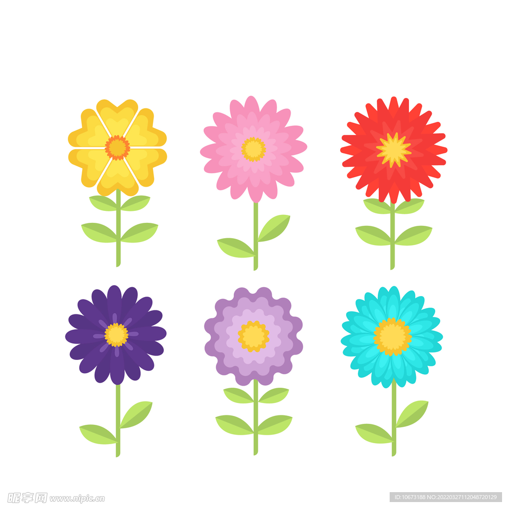 各种花朵手绘