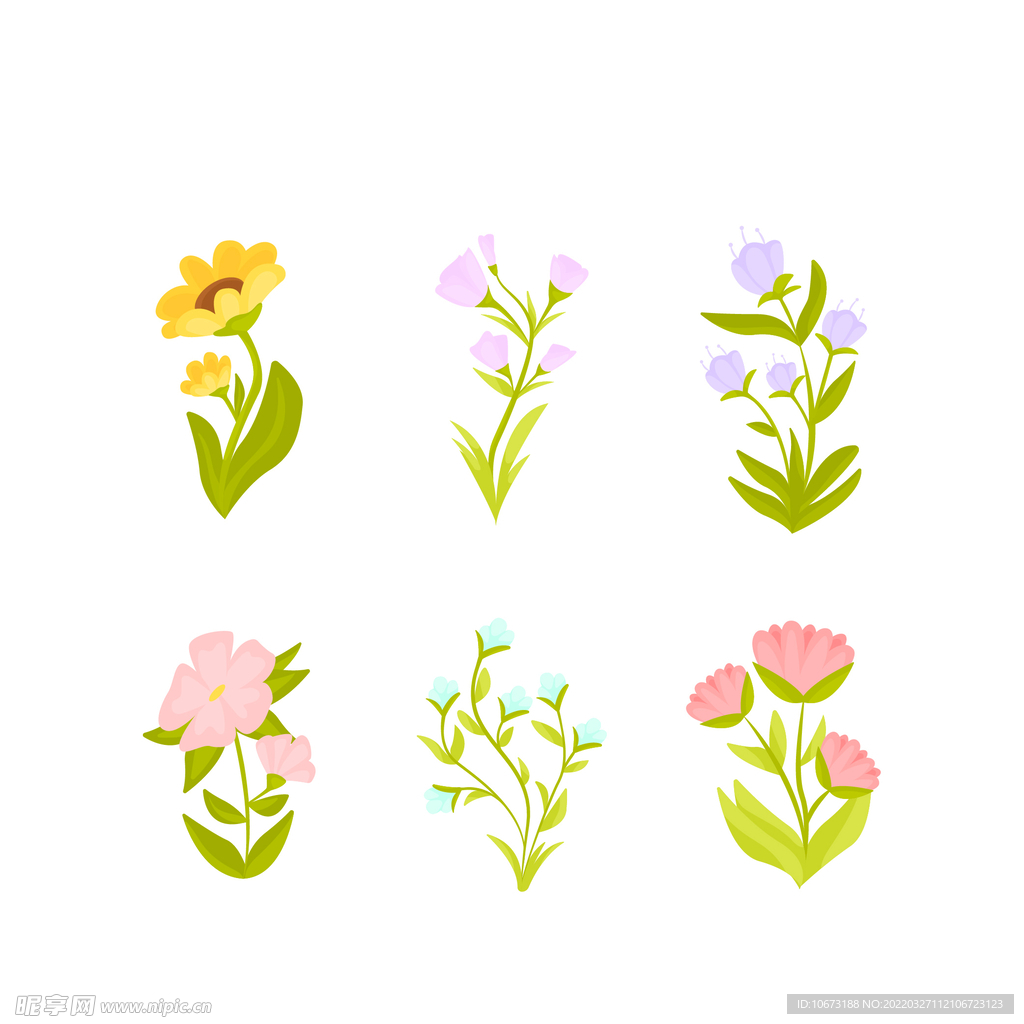 各种花朵手绘