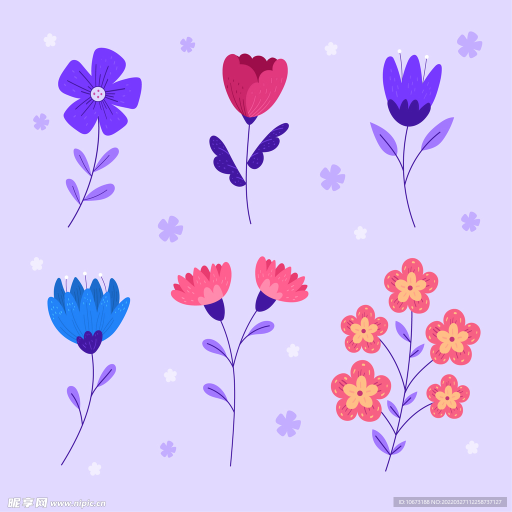 各种花朵手绘