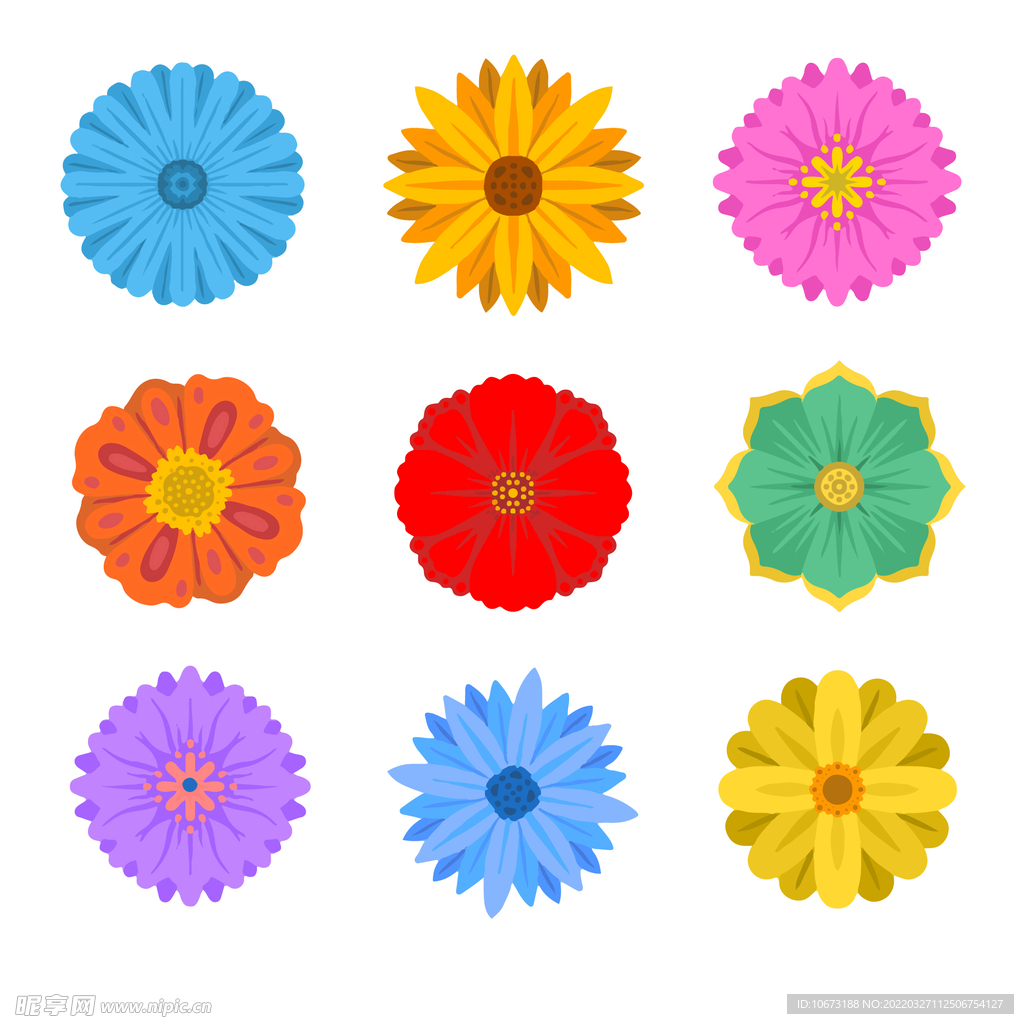 各种花朵手绘 