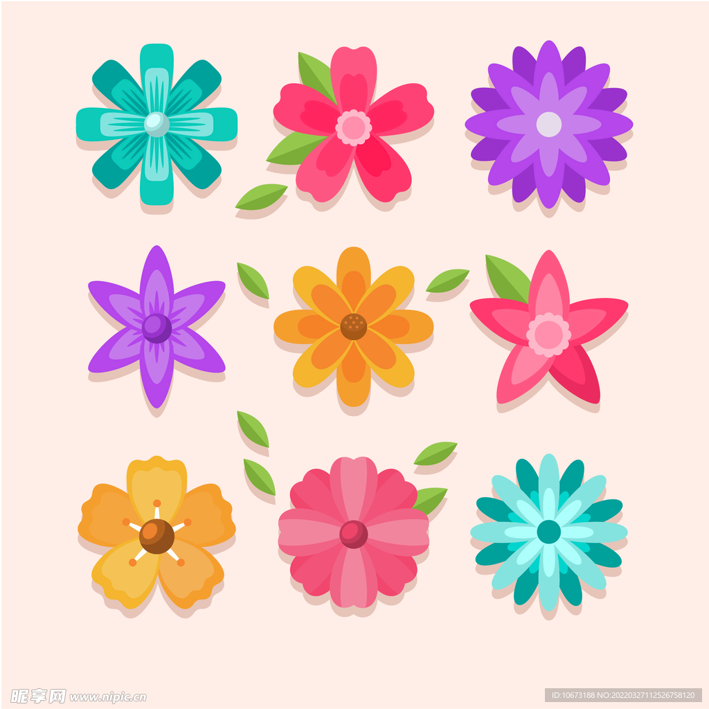 各种花朵手绘 