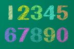 线条数字文字