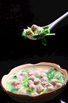 小白菜氽羊肉丸