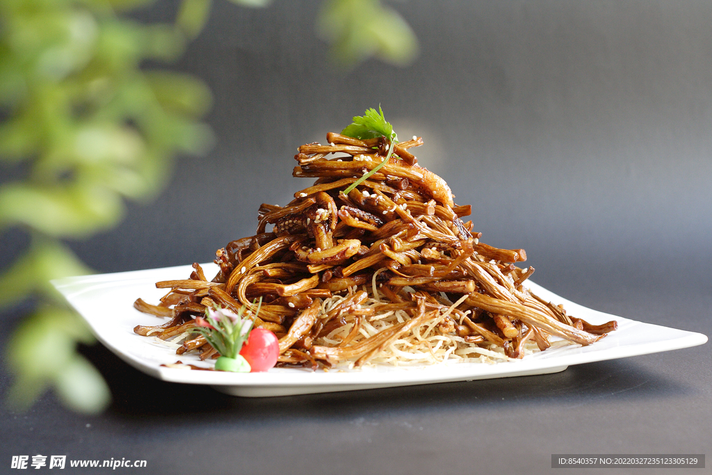 茶树菇爆鱿头