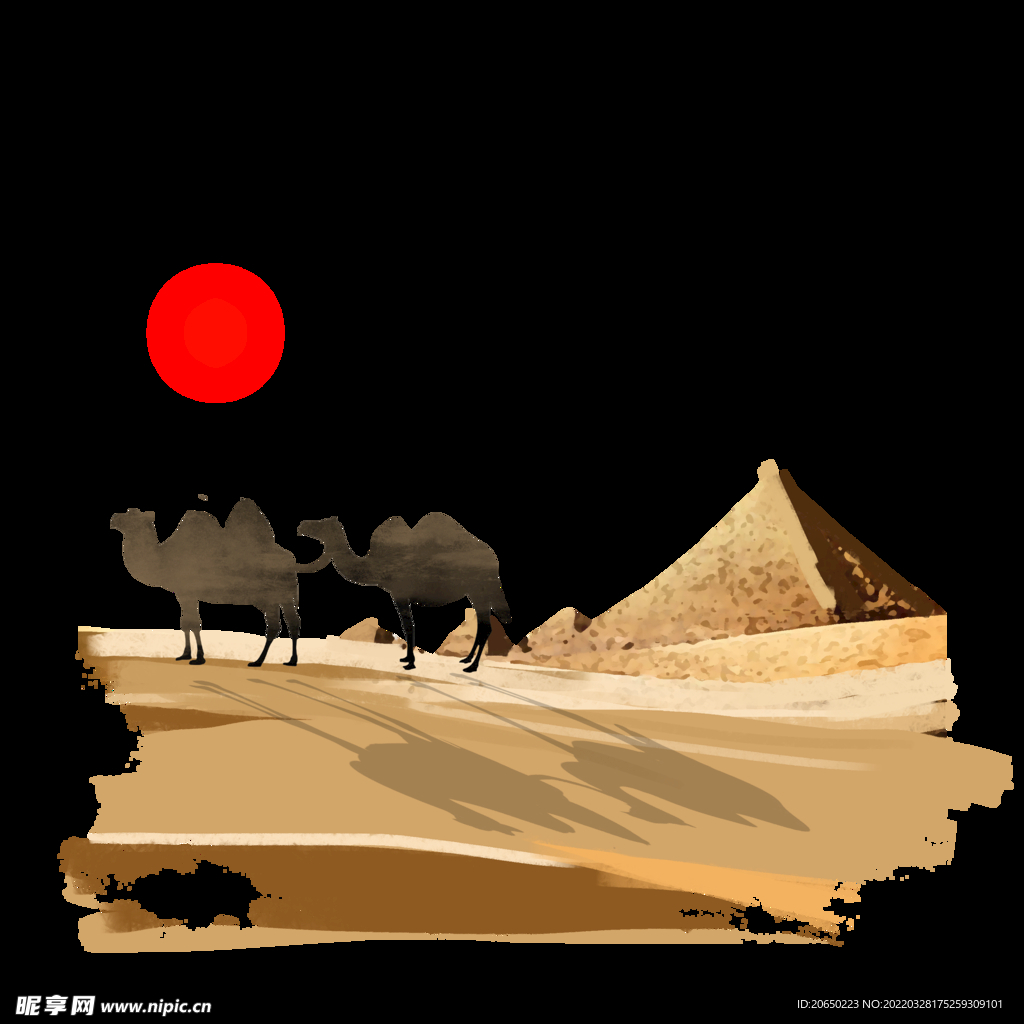 丝绸之路金字塔骆驼