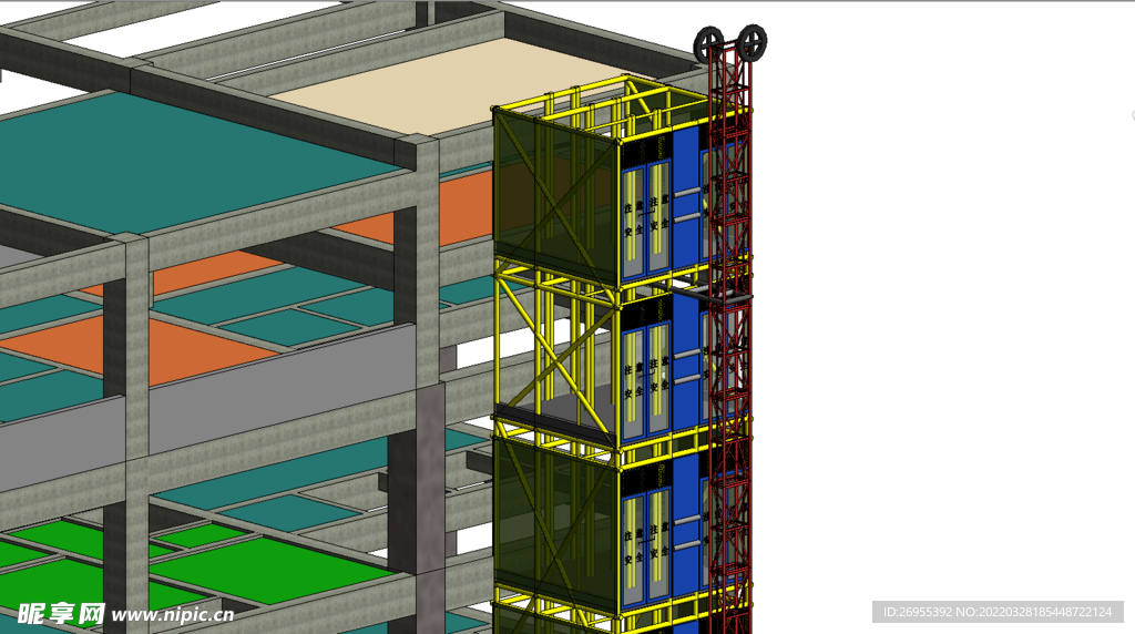 施工电梯效果图