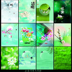 花朵展板海报背景设计素材