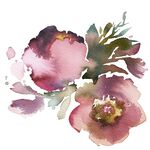 水彩花纹