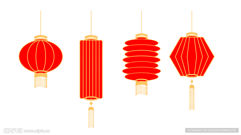 喜庆红灯笼素材年节