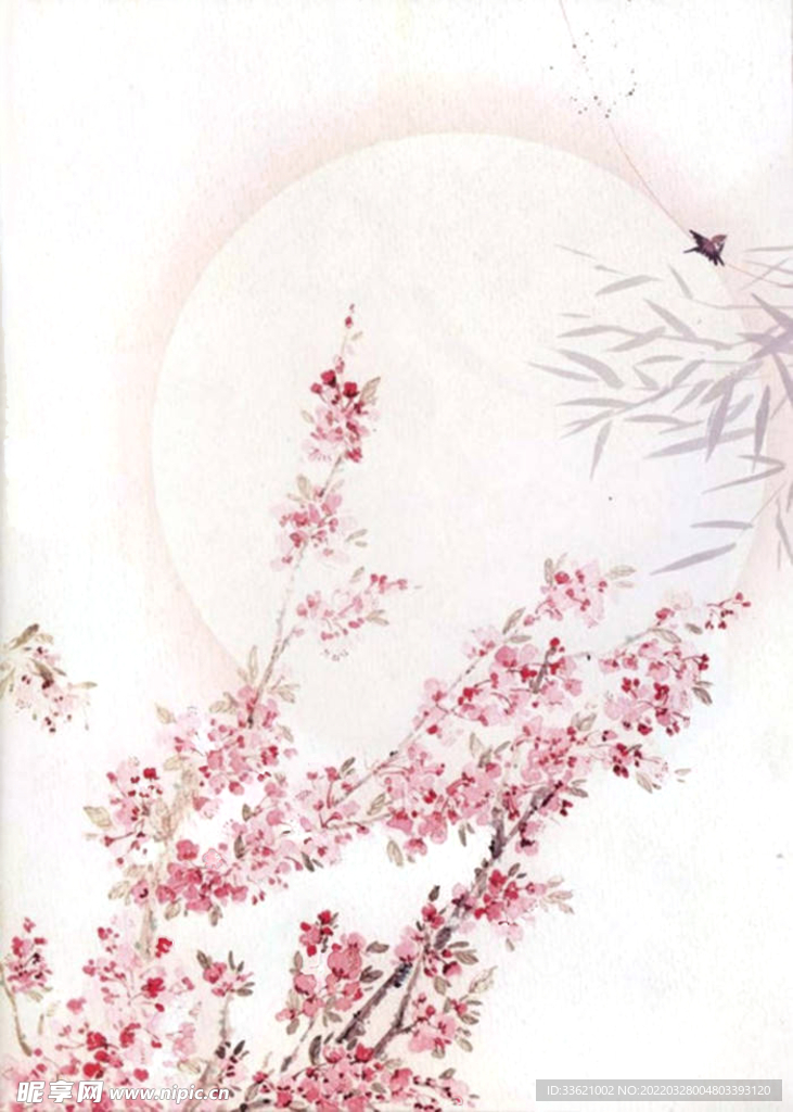 古风水彩画 