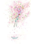 古风水彩画  