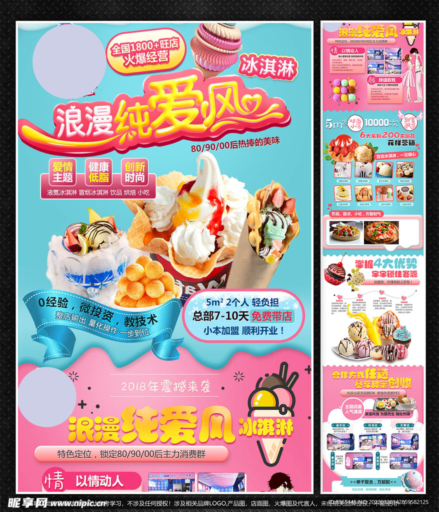 冰淇淋招商加盟海报