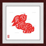 剪纸兔子