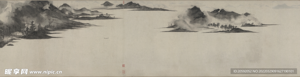 水墨画  