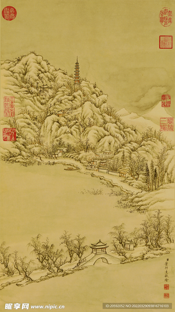 水墨画 