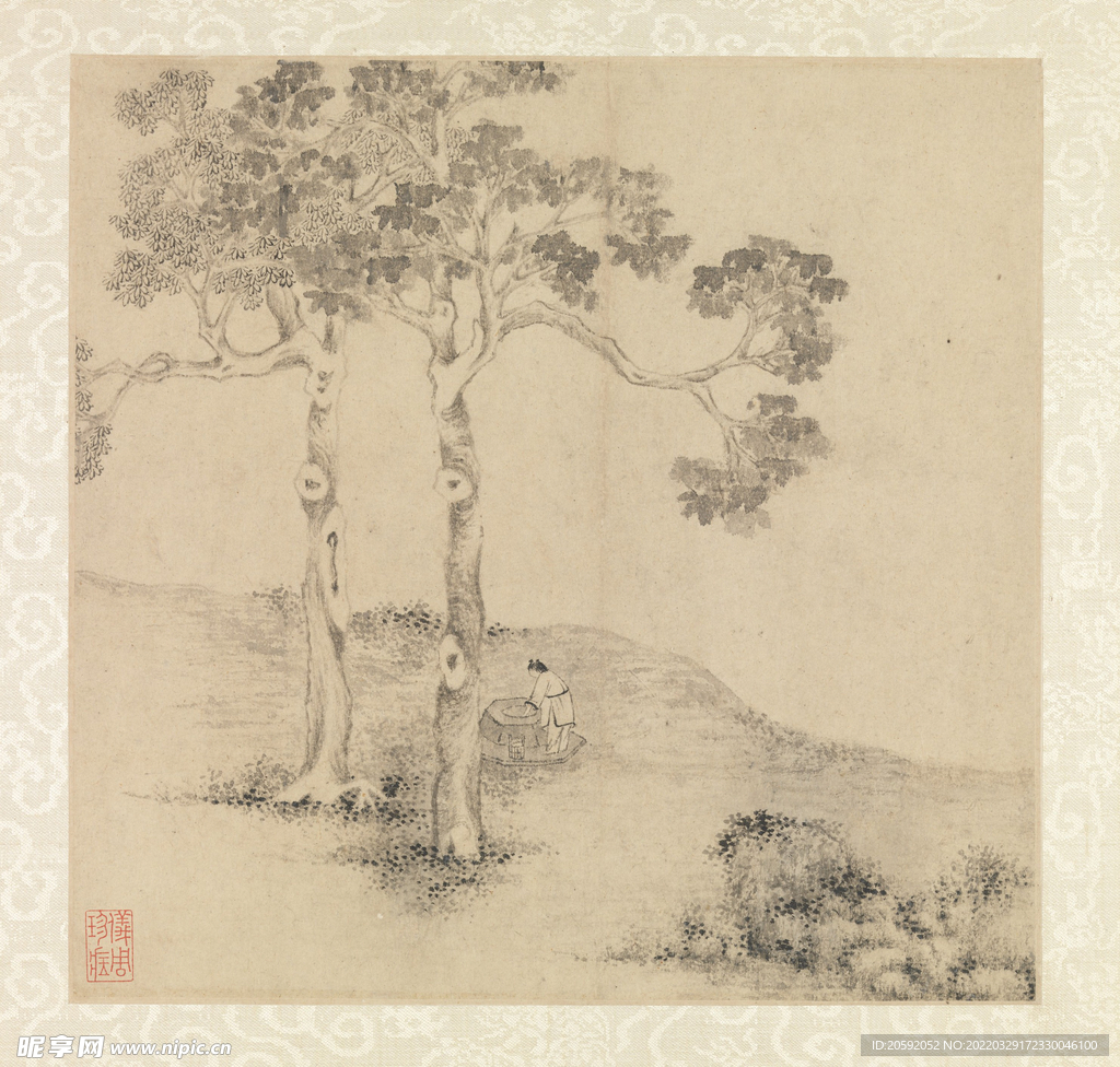 文徵明山水画 