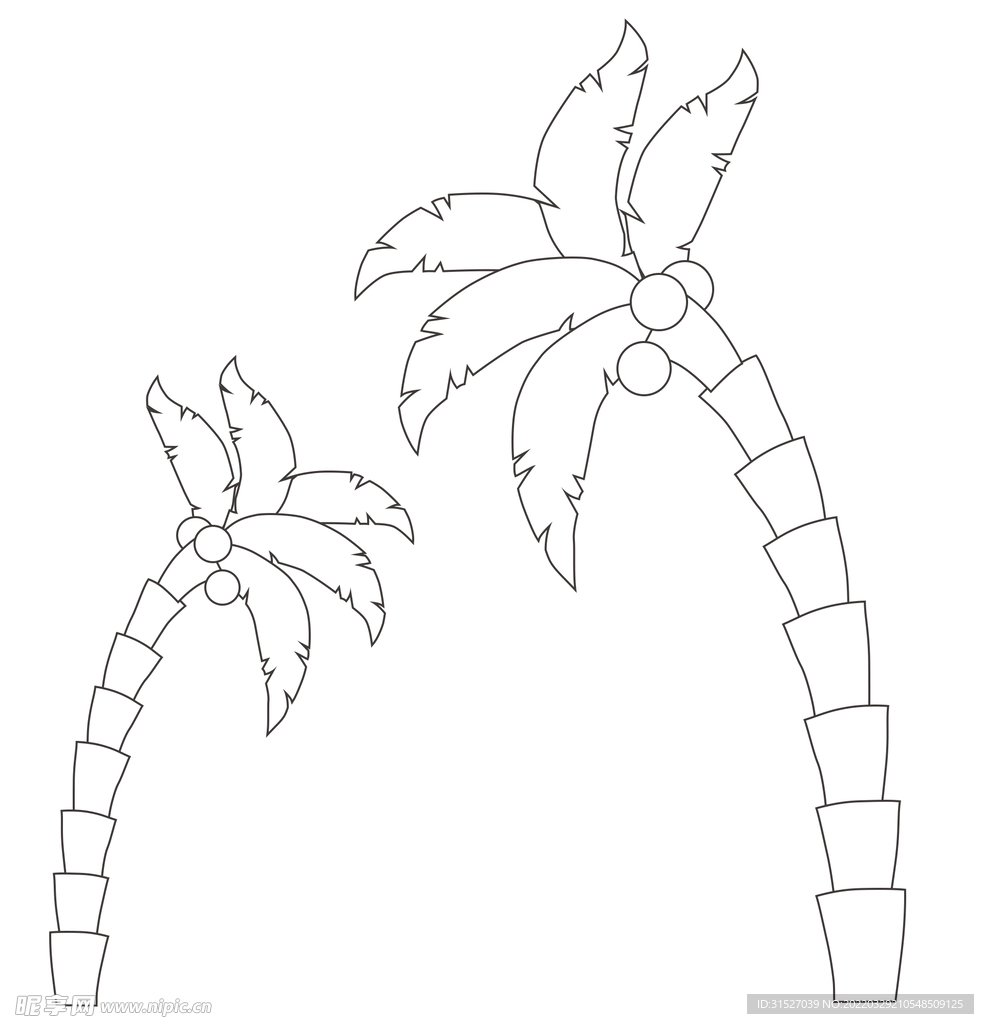 椰树简笔画