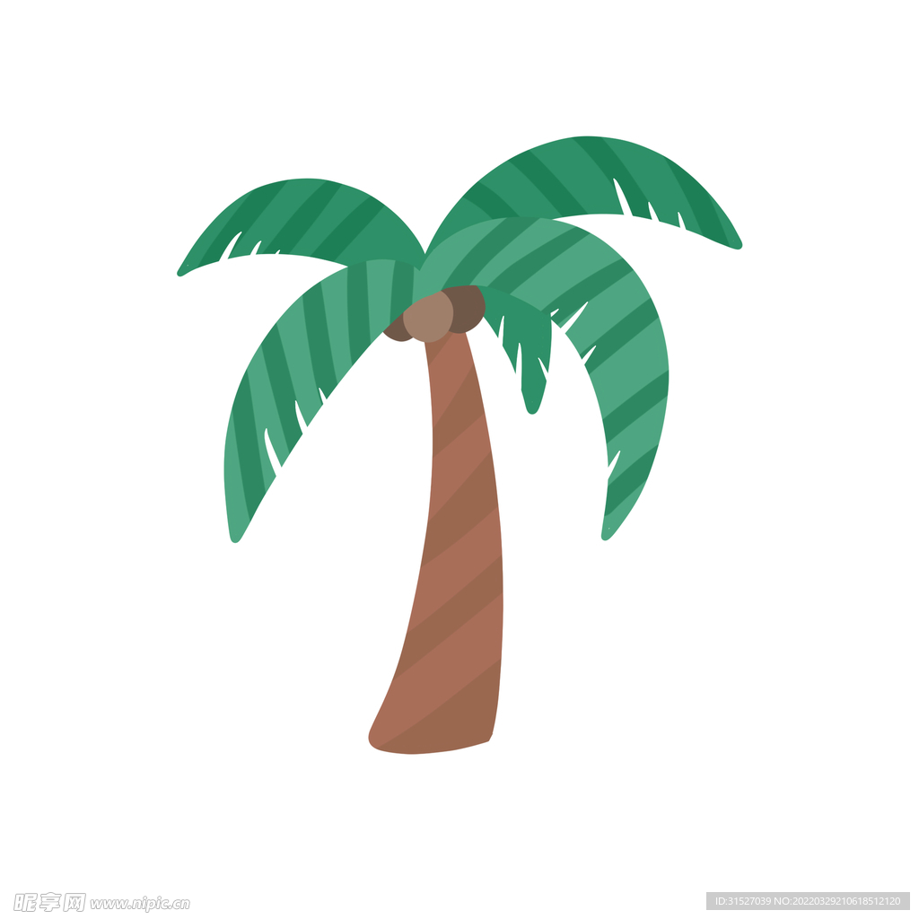 手绘椰树