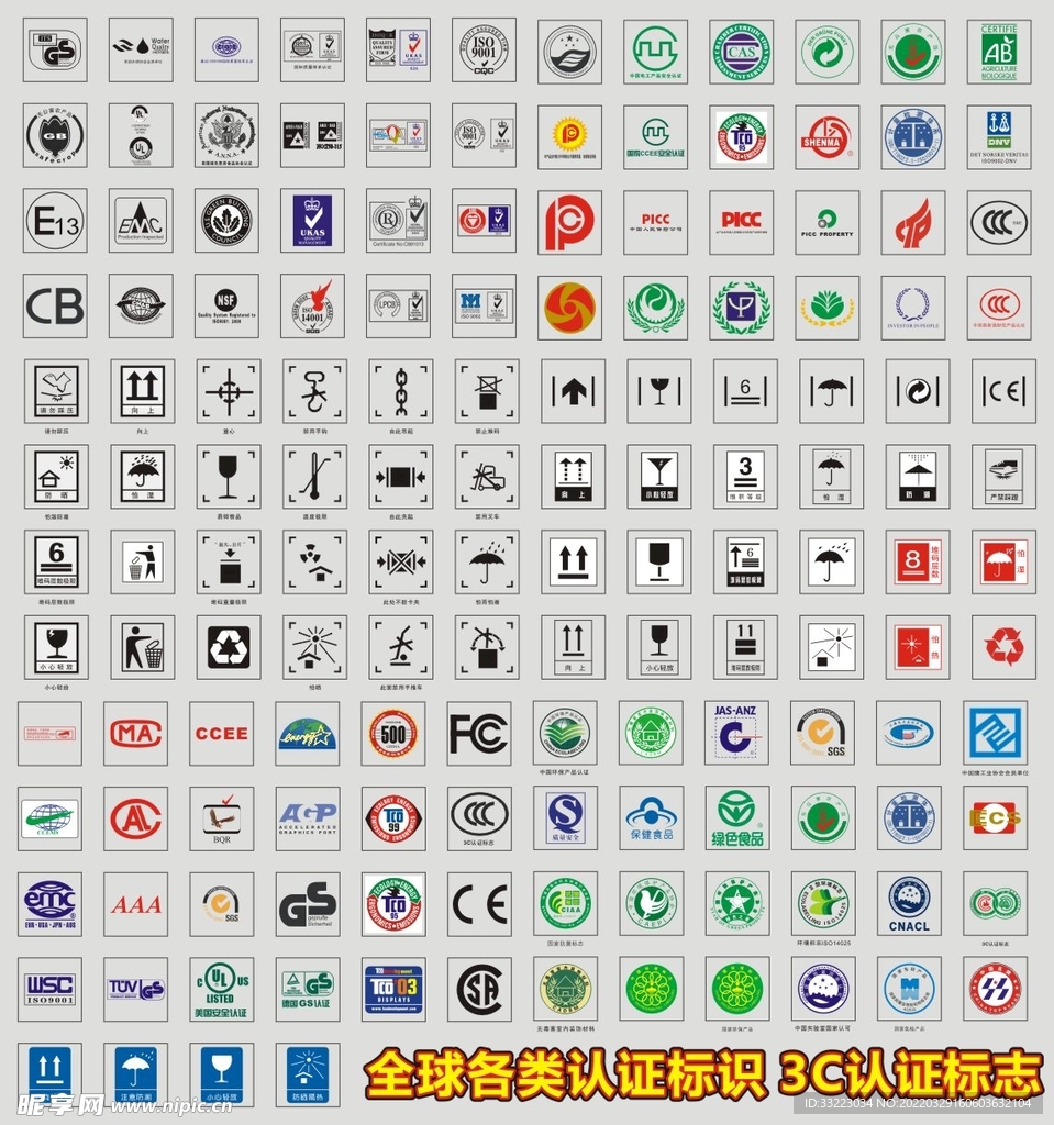 全球各类认证标识 3C认证