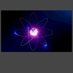蓝色粒子原子旋转爆炸视频背景