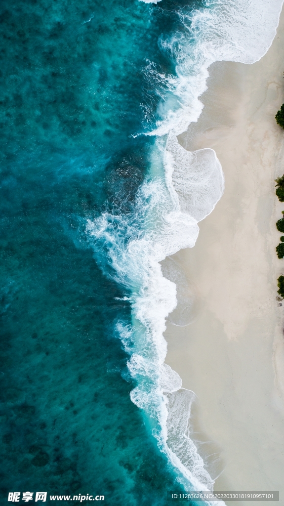 沙滩海浪摄影