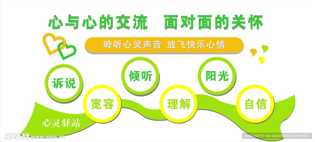 心灵驿站形象墙