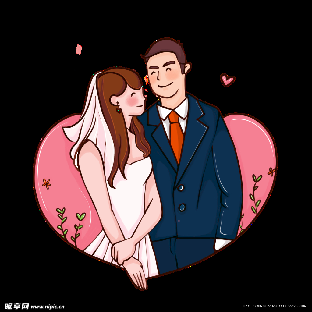 手绘情侣婚礼系列图片