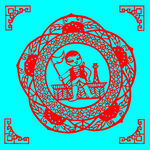 站岗剪纸