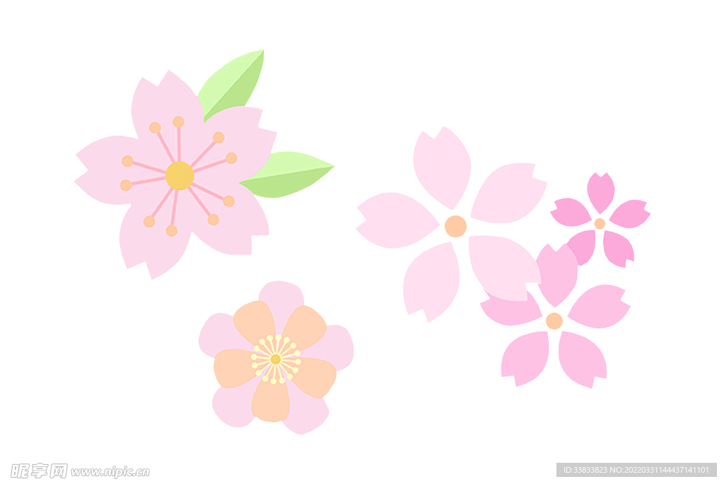 卡通小桃花