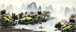 水墨山水画