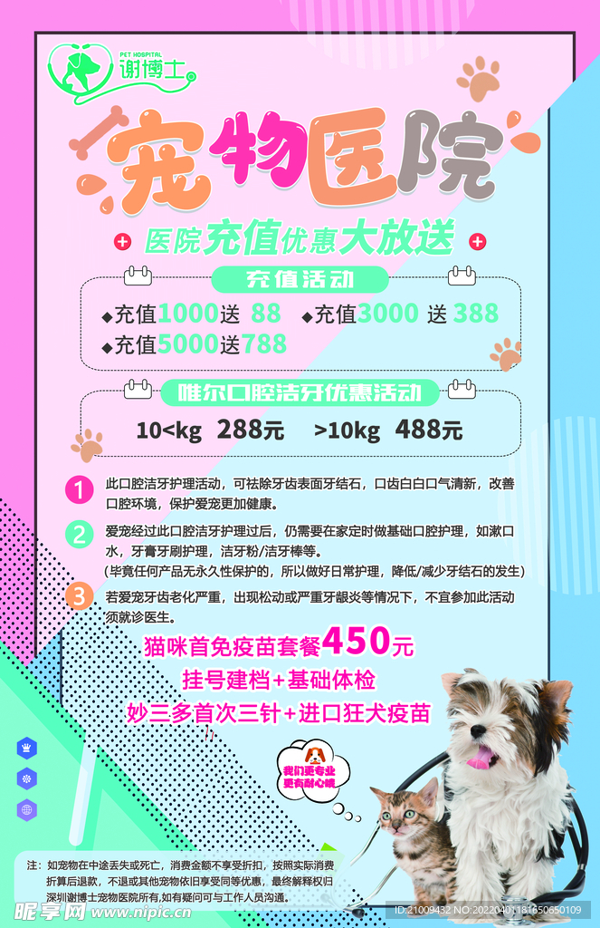 宠物医院活动海报设计