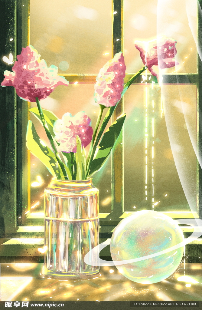 鲜花插画