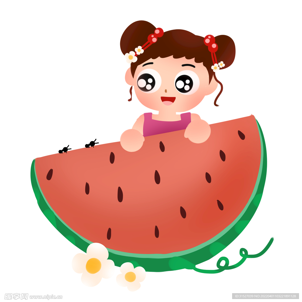 卡通西瓜元素