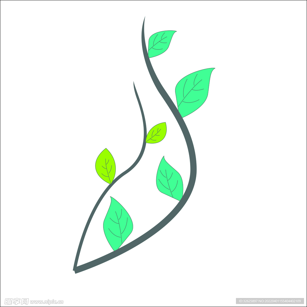 草藤蔓简笔画素材