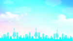文明城市蓝色天空展板背景