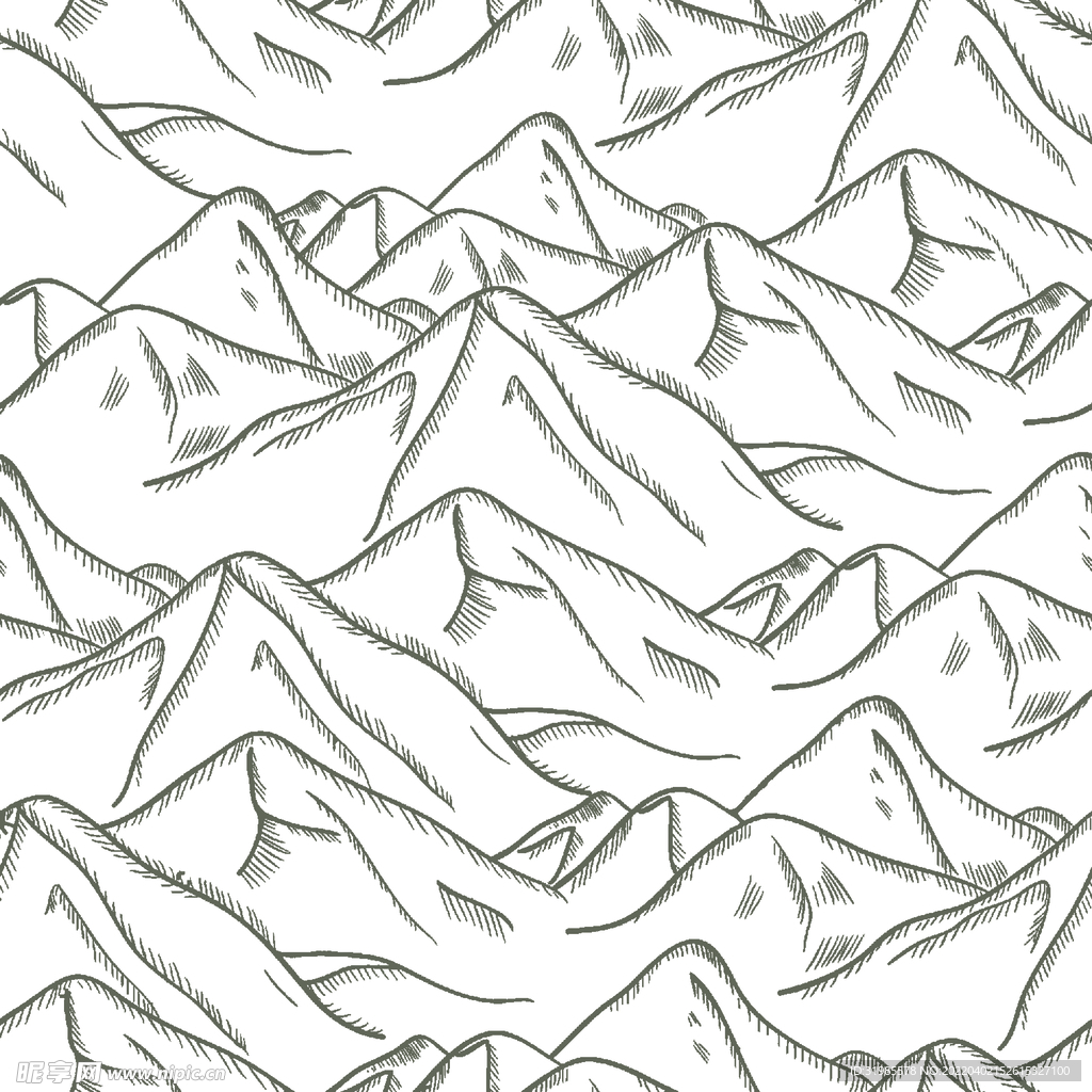 线条山脉