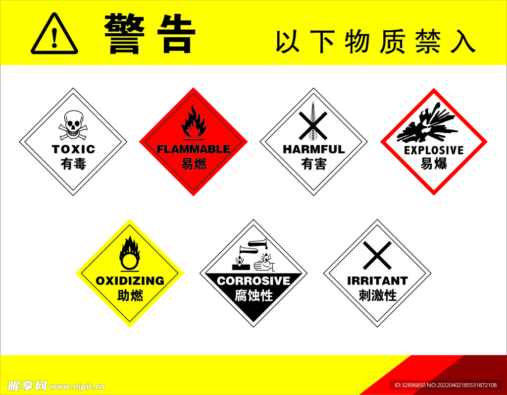 危险废物标志设计图 广告设计 广告设计 设计图库 昵图网nipic com