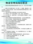 小区物业管理岗位职责表