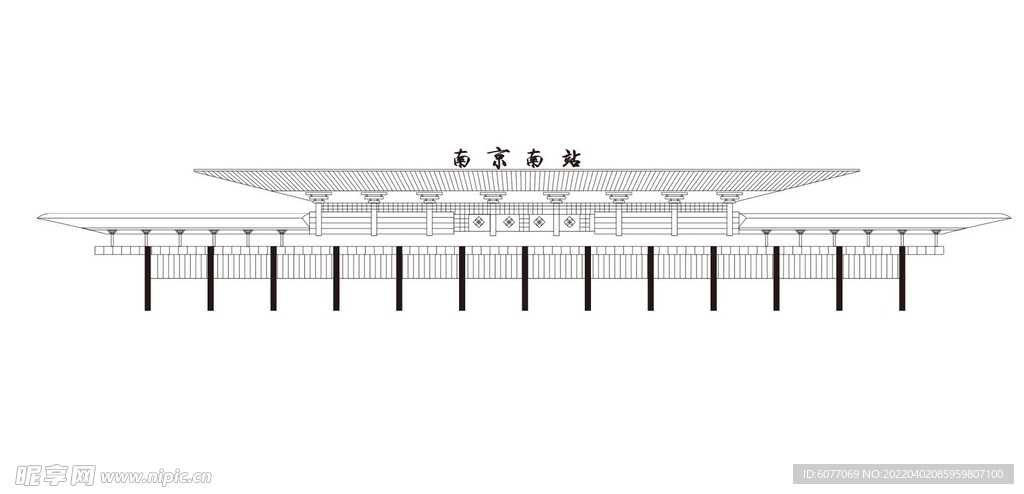 南京南站线稿