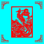 凤朝阳剪纸