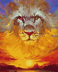 狮子头油画