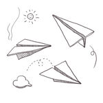 涂鸦纸飞机
